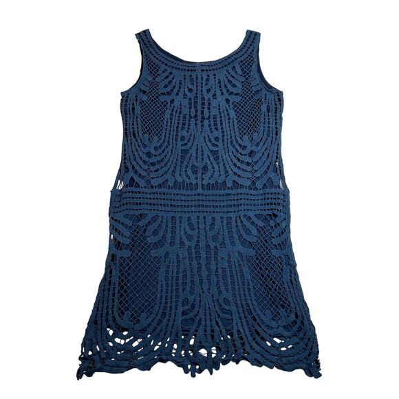 Romeo & Juliet Couture Sleeveless Crochet Mini Dress Size S NEW Party Old Money - Picture 3 of 9